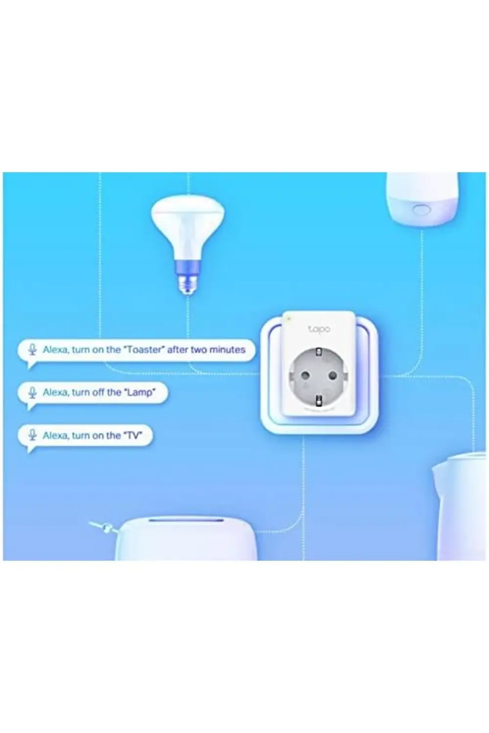 shpwave Tapo P100, Akıllı Mini Wi-Fi Soketi, Amazon Alexa ve Goog