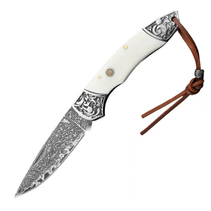 Sibirya EDC kamp Survival Damascus Çakı Sibirya EDC kamp Survival Damascus Çakı