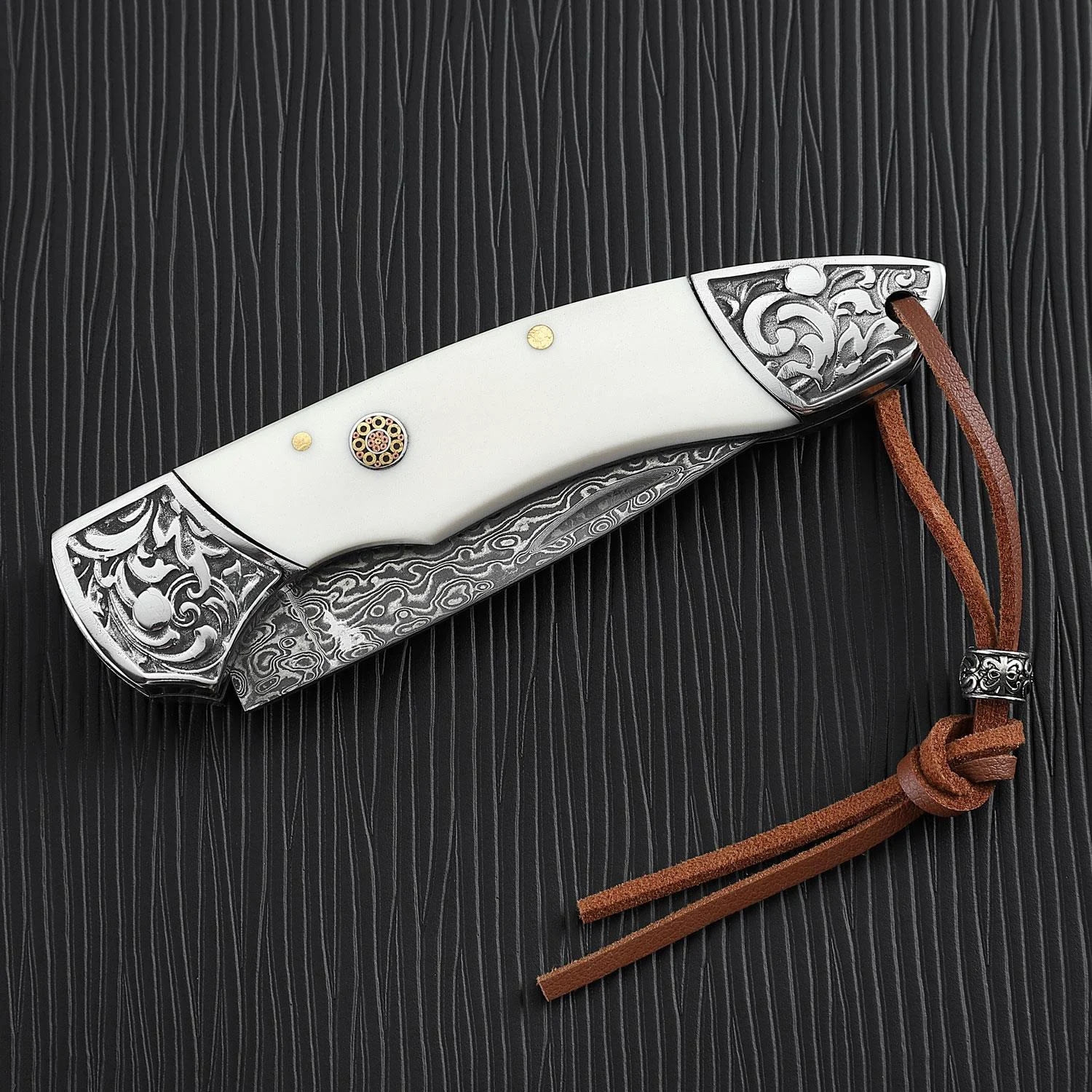 Sibirya EDC kamp Survival Damascus Çakı Sibirya EDC kamp Survival Damascus Çakı