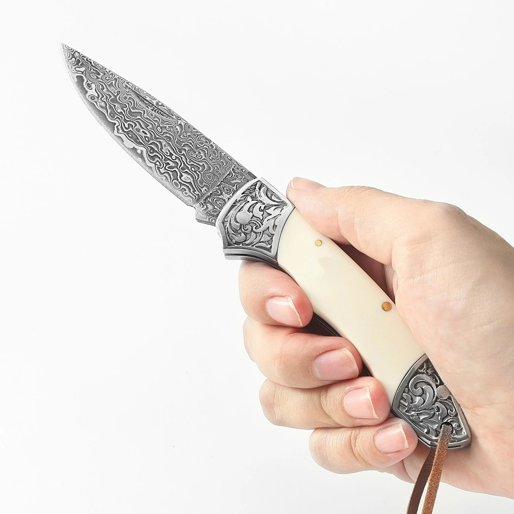 Sibirya EDC kamp Survival Damascus Çakı Sibirya EDC kamp Survival Damascus Çakı