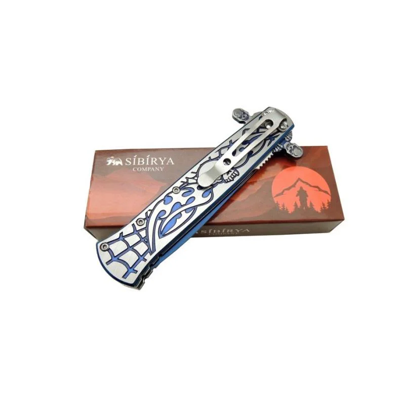 Sibirya Skull Blue Çakı