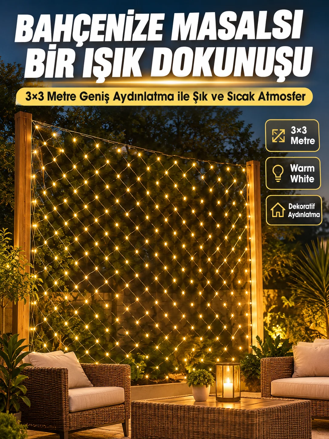 Sıcak Gün Işığı LED ile Geniş Alanlarda Göz Alıcı Dekorasyon