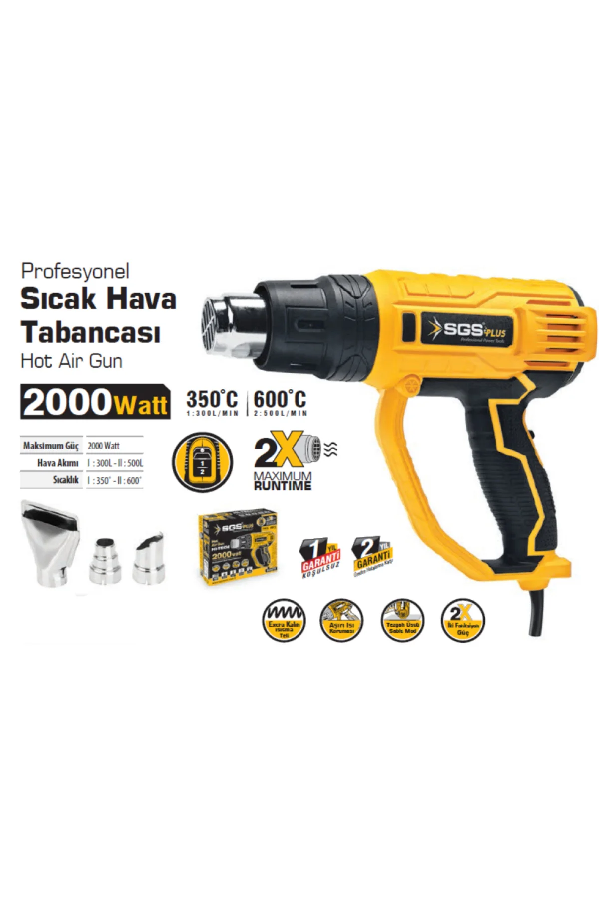 SICAK HAVA TABANCASI 2000WATT