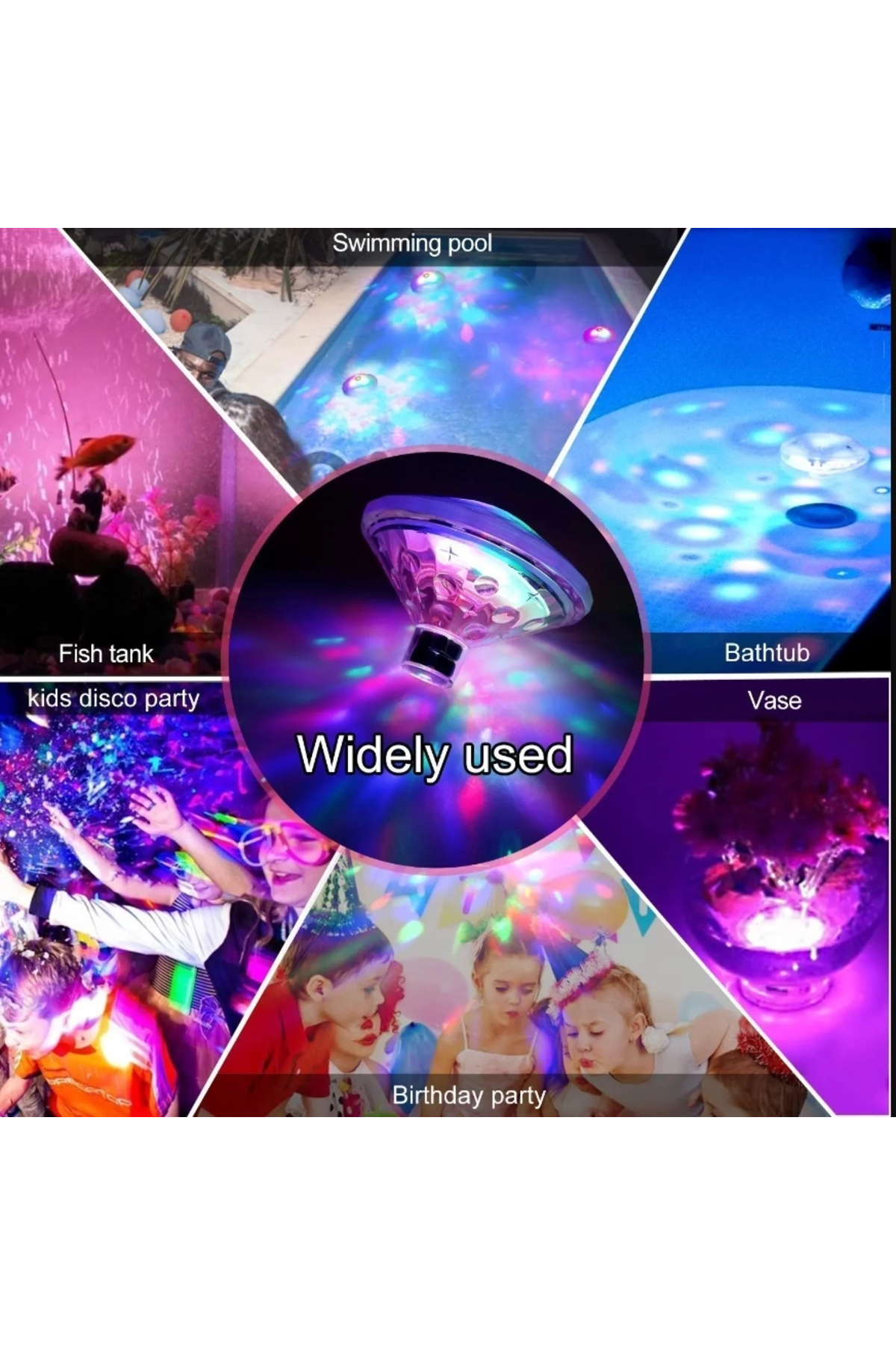 Home Sıcak Led Sualtı Gece Lambası Banyo Yüzme Havuz İşığı