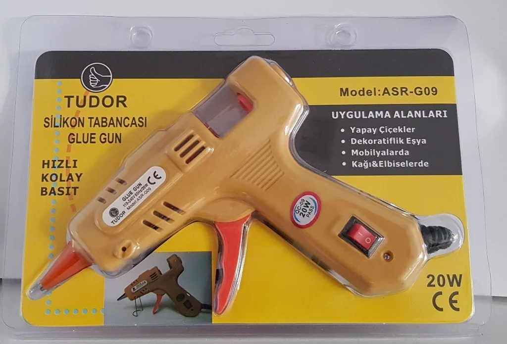 Sıcak Silikon Tabancası 20w Aç/kapa Düğmeli Asr-g09 Sıcak Silikon Tabancası 20w Aç/kapa Düğmeli Asr-g09