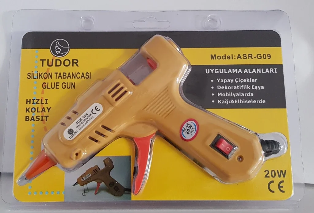 Sıcak Silikon Tabancası 20w Aç/kapa Düğmeli Asr-g09 Sıcak Silikon Tabancası 20w Aç/kapa Düğmeli Asr-g09