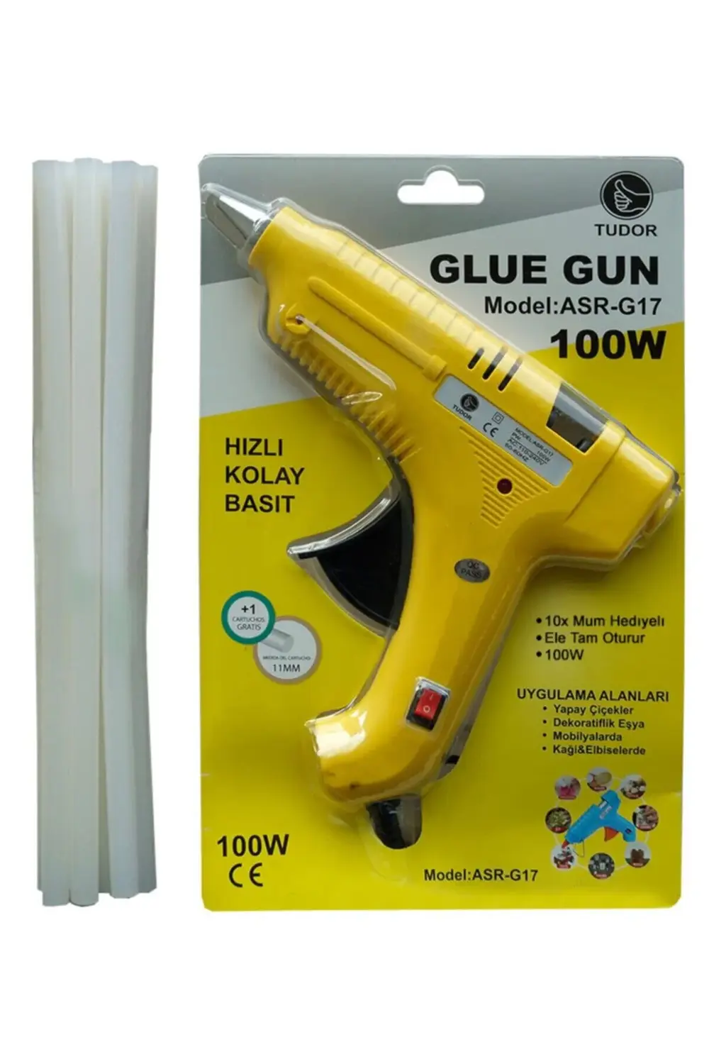 Sıcak Silikon Tabancası 100watt 10 Adet 11 Mm Silikon