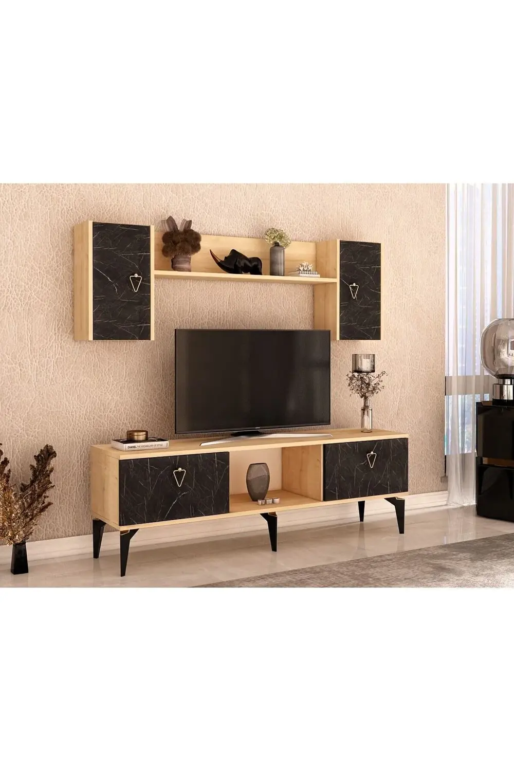 SİENNA TV ÜNİTESİ TAKIMI SAFİRMEŞE-ROYALMERMER