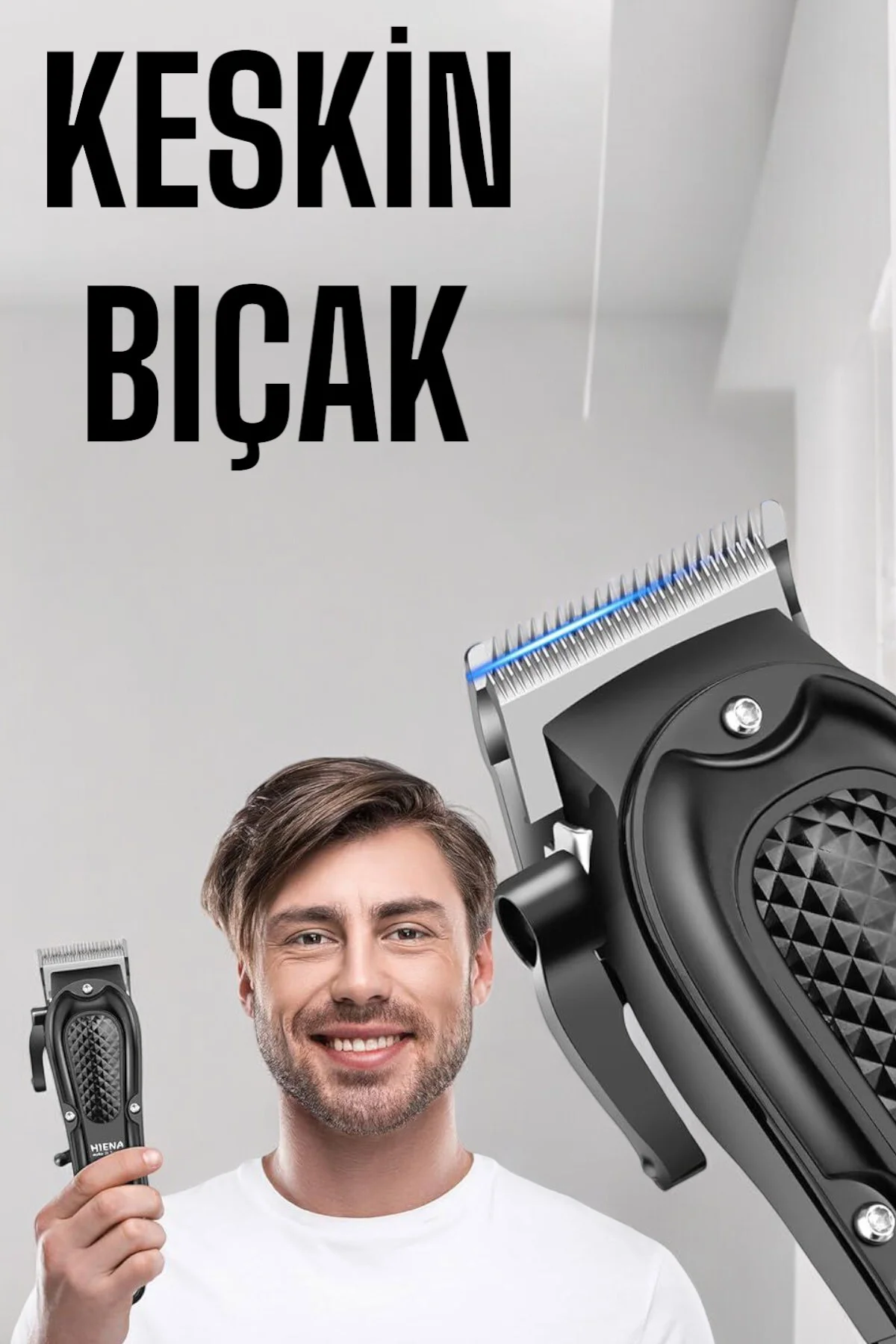 Sıfır Tıraş Makinesi Dijital Göstergeli Paslanmaz Çelik Bıçaklı Taşınabilir