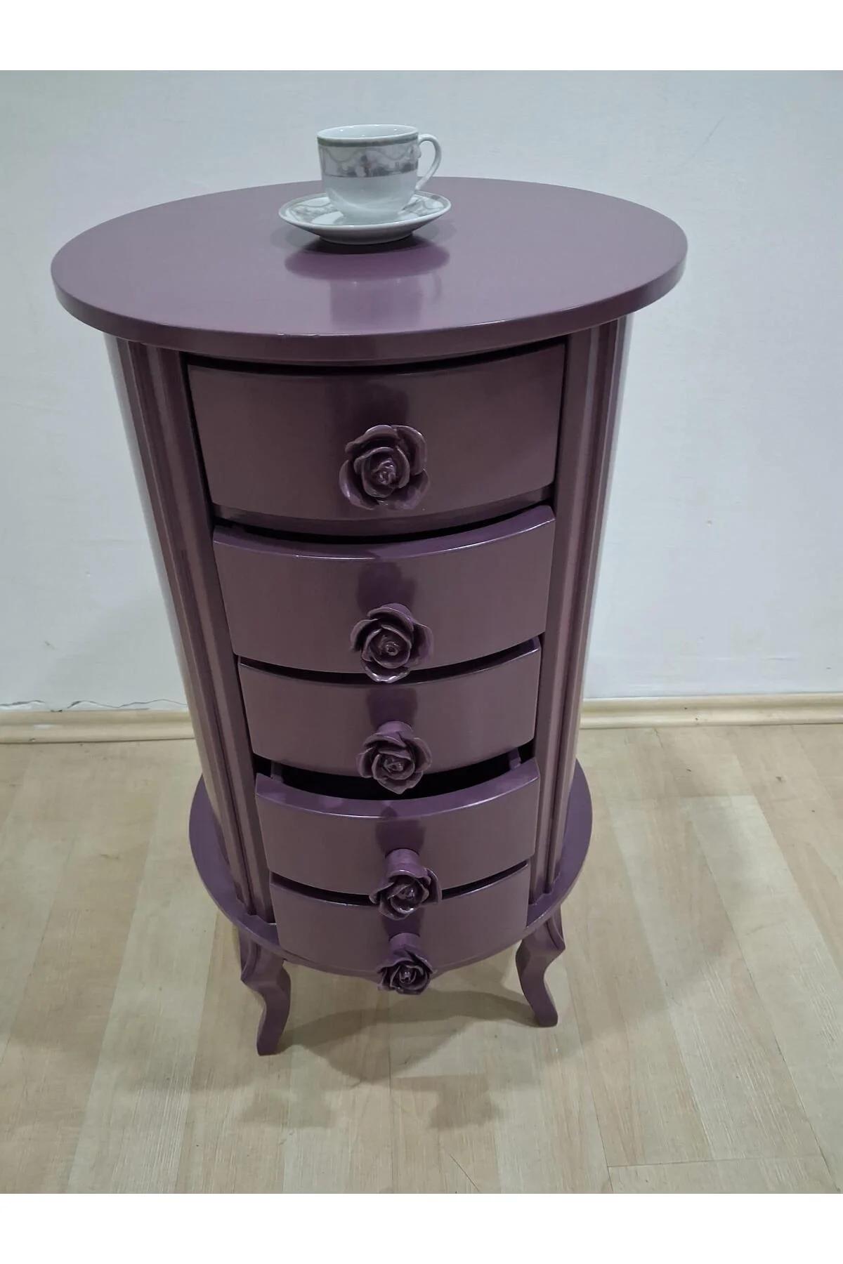 Şifonyer Şeker 90606 Aslan Lükens Model 5 Çekmece 1 Ad Parlak PEMBE Porselen Kulp Şifonyer Şeker 90606 Aslan Lükens Model 5 Çekmece 1 Ad Parlak PEMBE Porselen Kulp - Görsel 3
