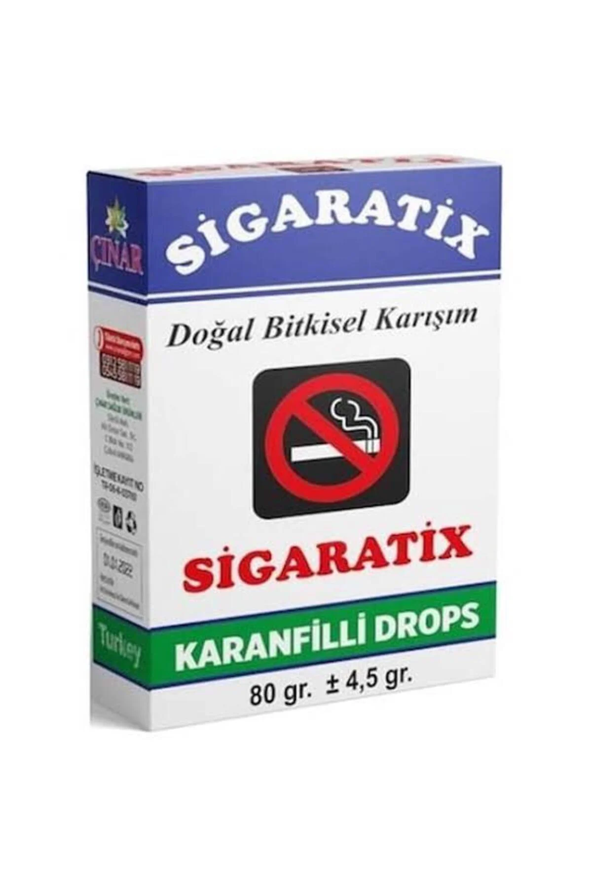 SİGARATİX DOĞAL BİTKİSEL KARANFİLLİ DROPS 80gr