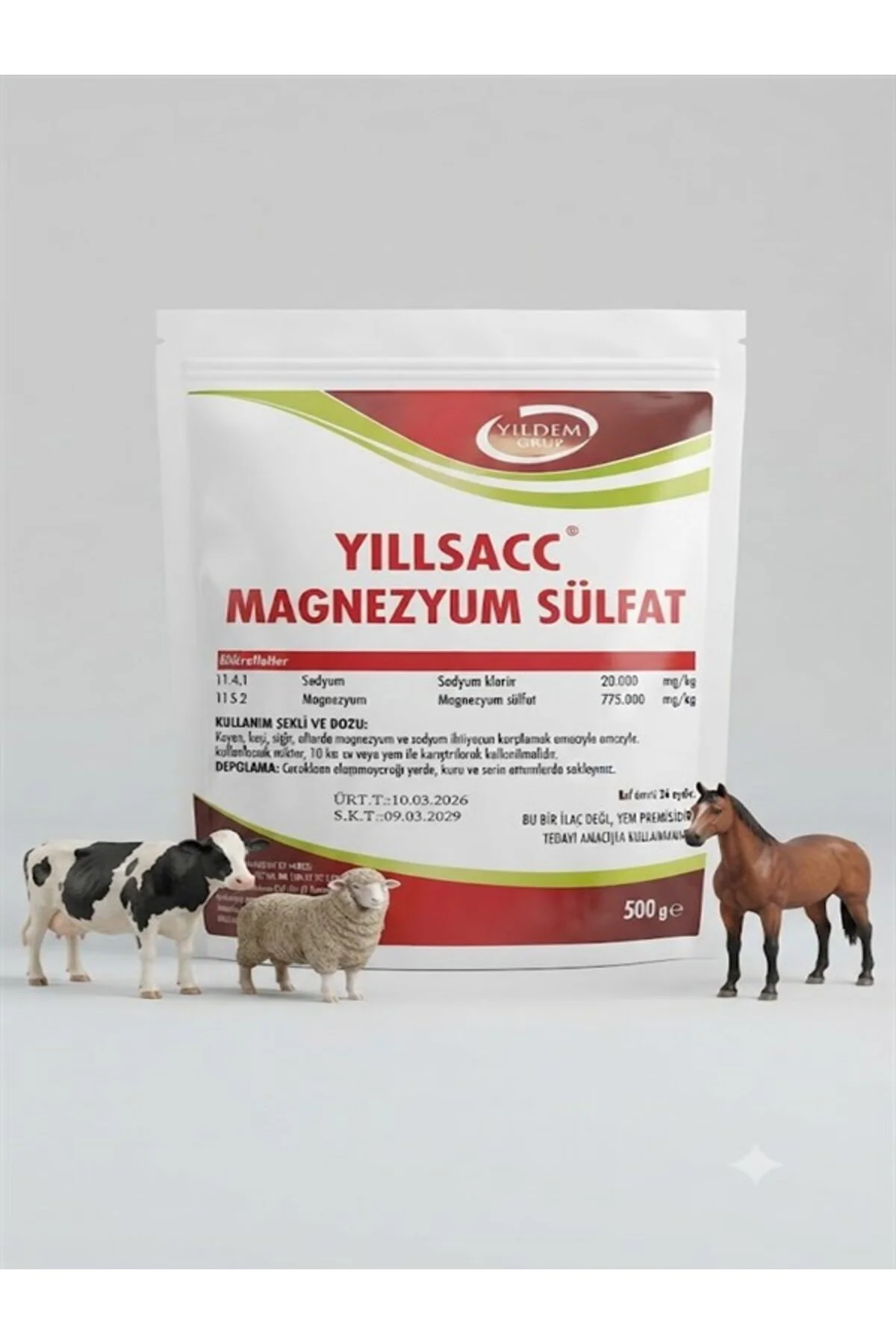 Sığır, Koyun, Keçi ve Atlar İçin Magnezyum Takviyesi (500g) Sığır, Koyun, Keçi ve Atlar İçin Magnezyum Takviyesi (500g)