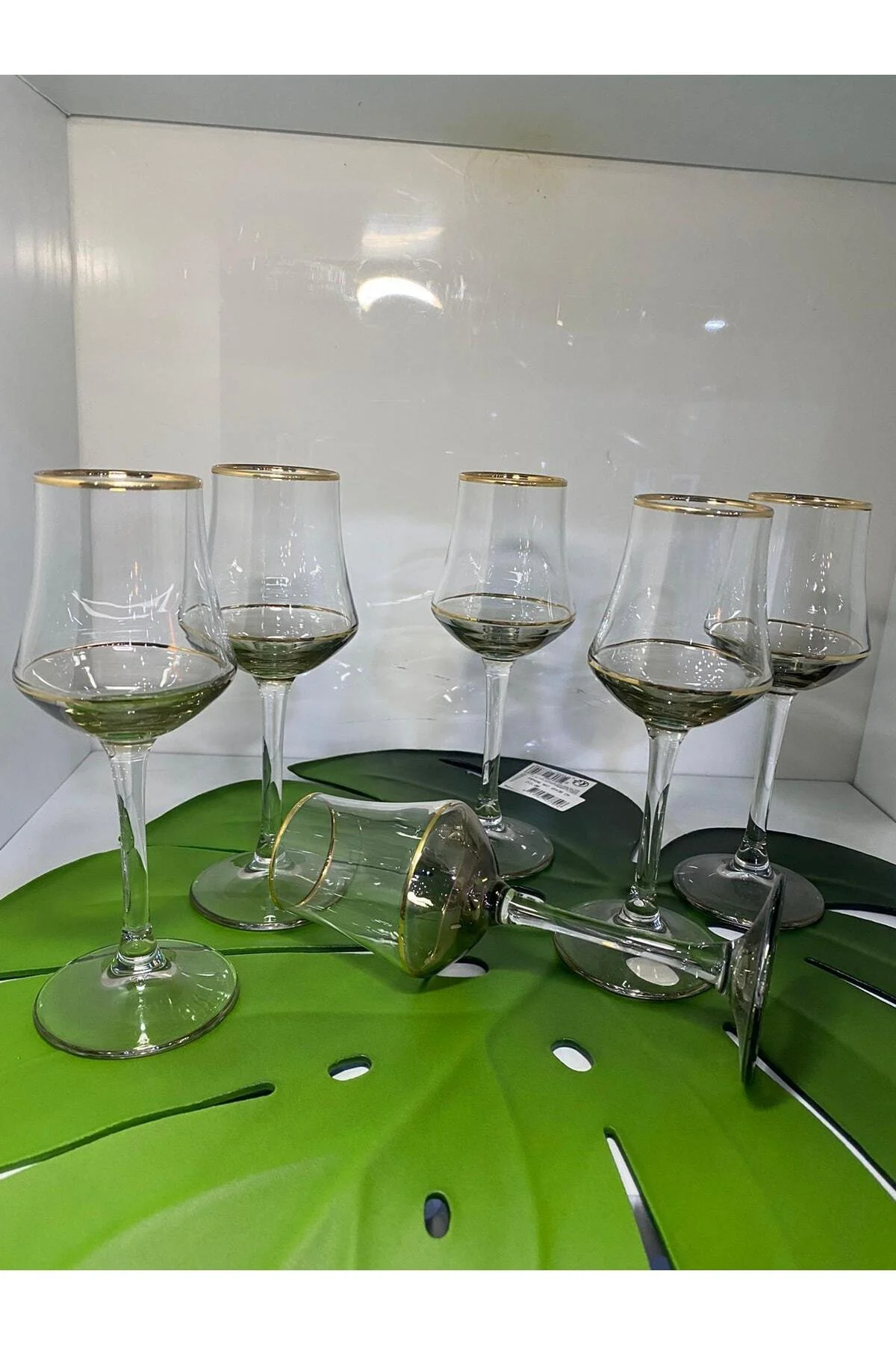 Sigma Glas 6 Lı Yaldızlı Kahve Yanı Kadeh