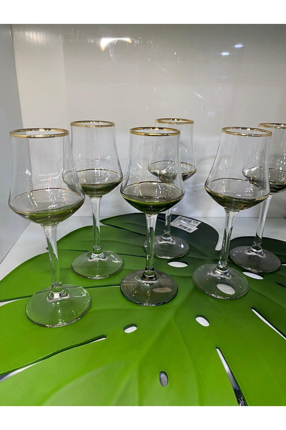 Elif Aksesuar Sigma Glas 6 Lı Yaldızlı Kahve Yanı Kadeh