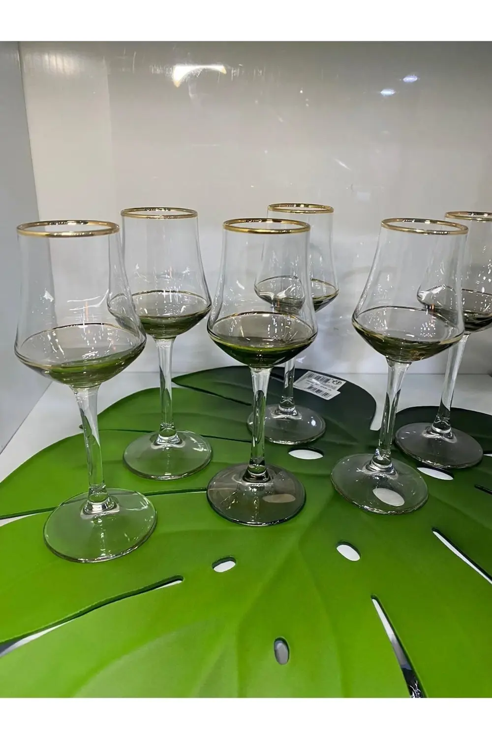 Sigma Glas 6 Lı Yaldızlı Kahve Yanı Kadeh