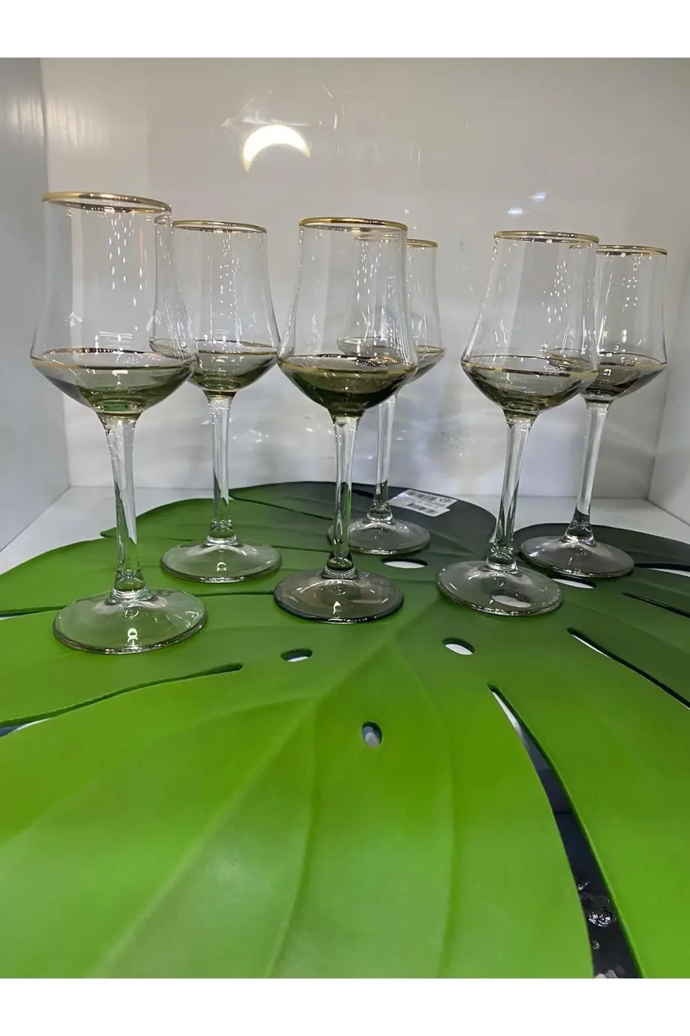 Sigma Glas 6 Lı Yaldızlı Kahve Yanı Kadeh