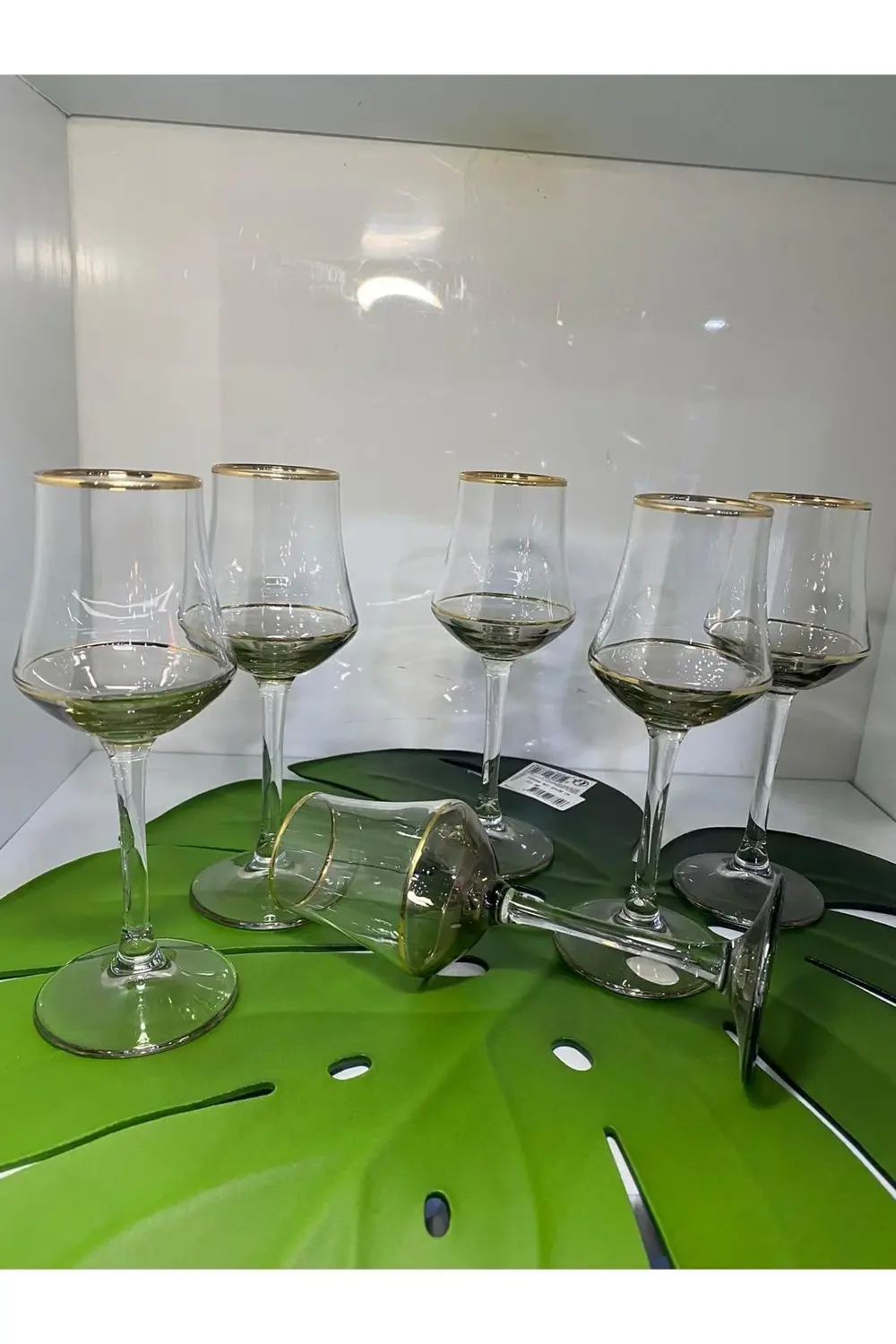 Sigma Glas 6 Lı Yaldızlı Kahve Yanı Kadeh