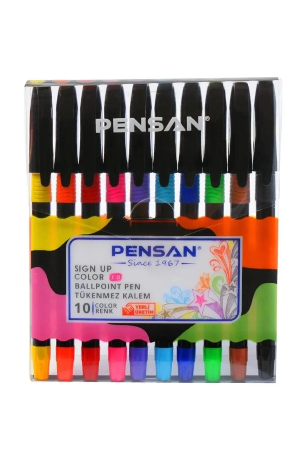 Sign Pen Color 1.0mm Tükenmez Kalem 10'lu Set