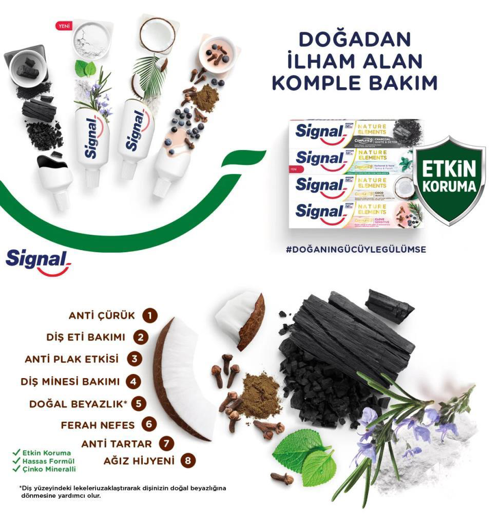 Signal Nature Elements Kömür Diş Macunu 75 ml Signal Nature Elements Kömür Diş Macunu 75 ml