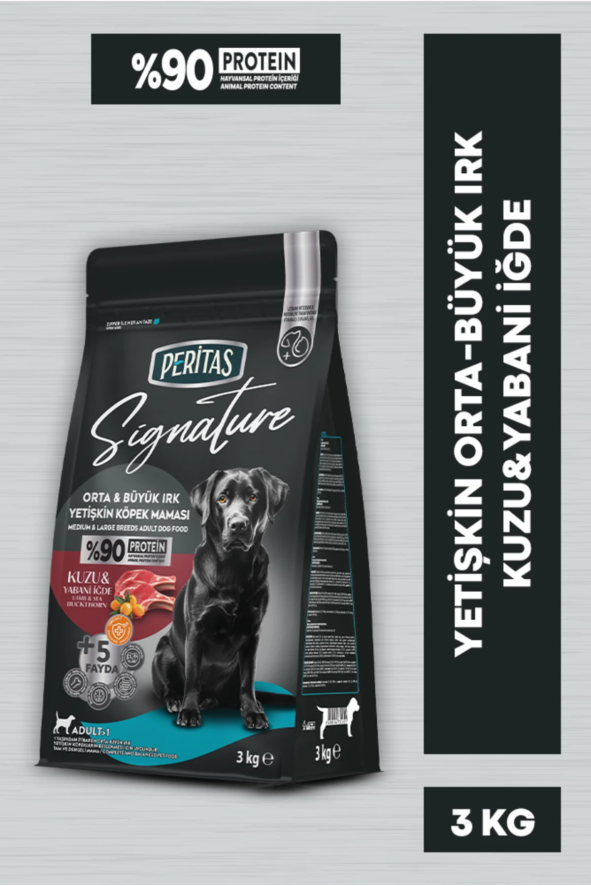 Signature Kuzulu Orta ve Büyük Irk Yetişkin Köpek Maması 3KG