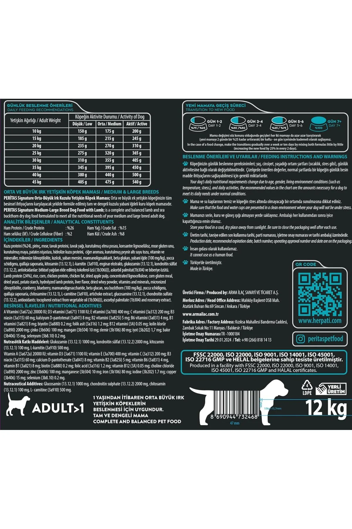 Signature Kuzulu Yetişkin Köpek Orta ve Büyük Irk - 12 kg