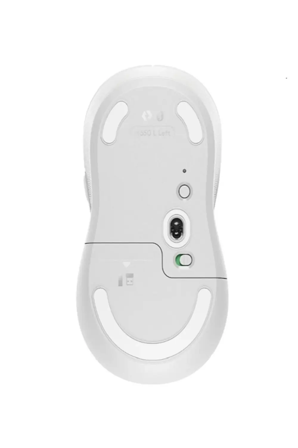 Signature M650 Büyük Boy Sol El Için Sessiz Kablosuz Mouse, Beyaz