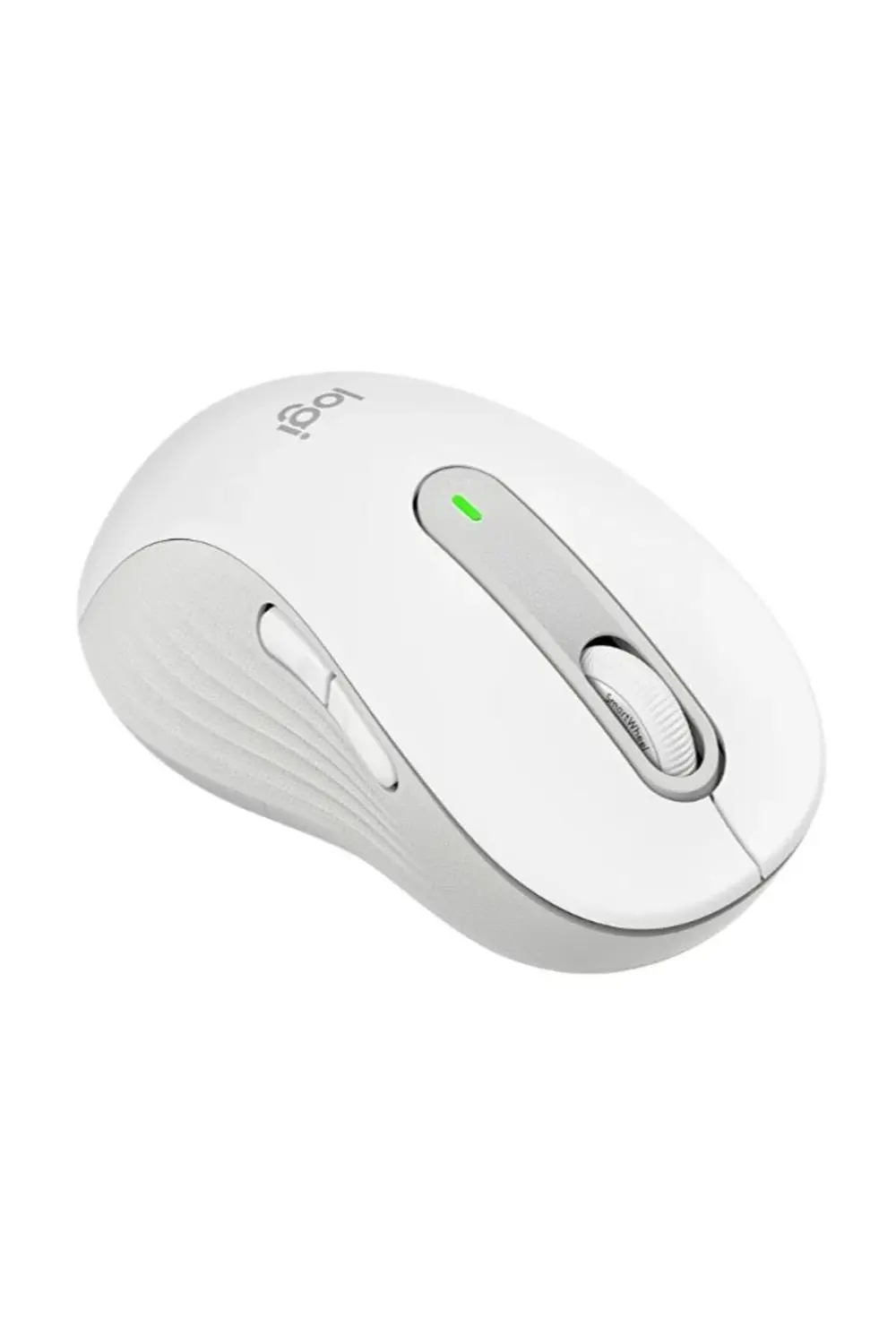 Signature M650 Büyük Boy Sol El Için Sessiz Kablosuz Mouse, Beyaz