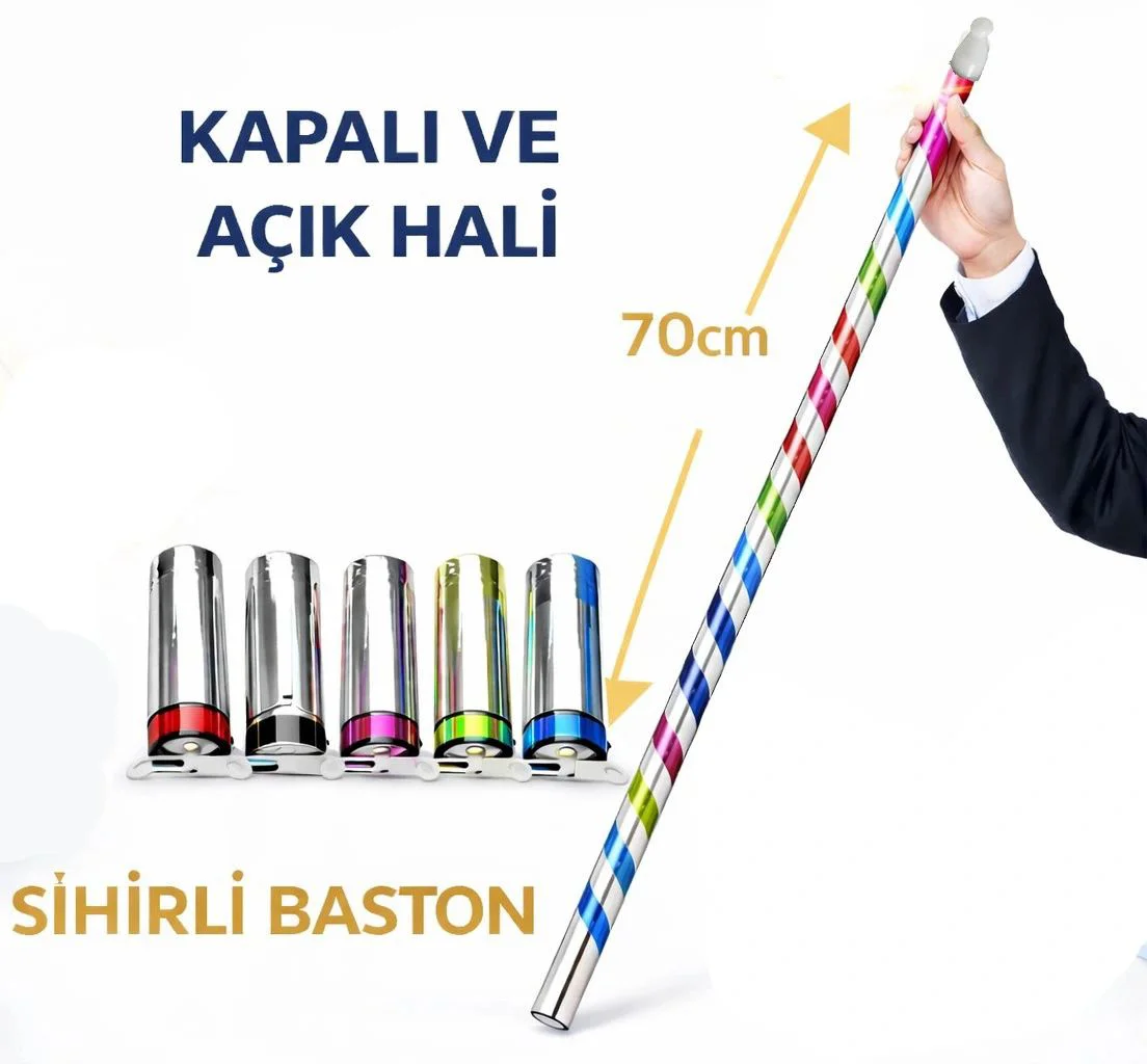 Sihirli Açılır Baston – Mendilden Bastona İlizyon Oyunu (70 Cm) Fiyatı, Yorumları ve Özellikleri