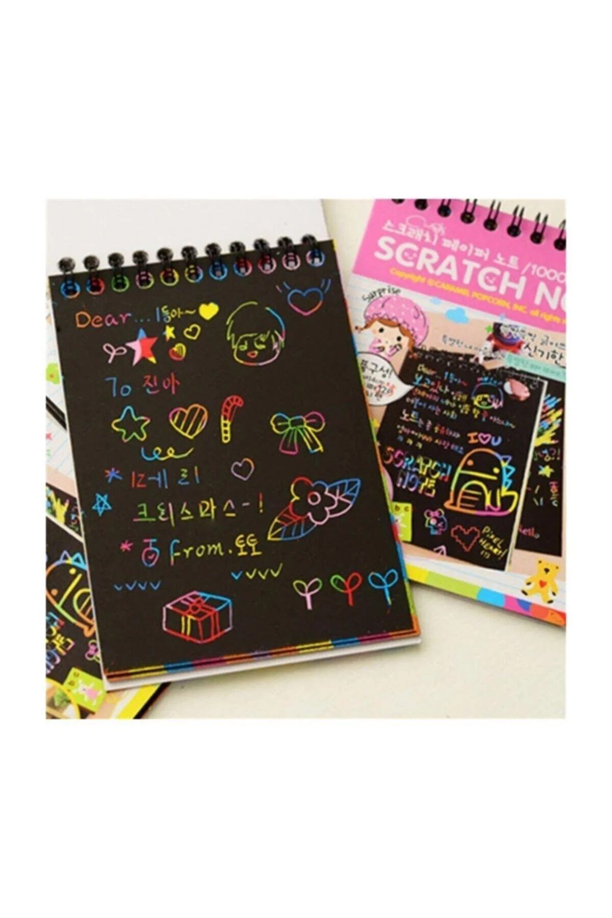 Sihirli Defter Siyah Yapraklı Defter A4 - Ahşap Kalem Ile Birlikt