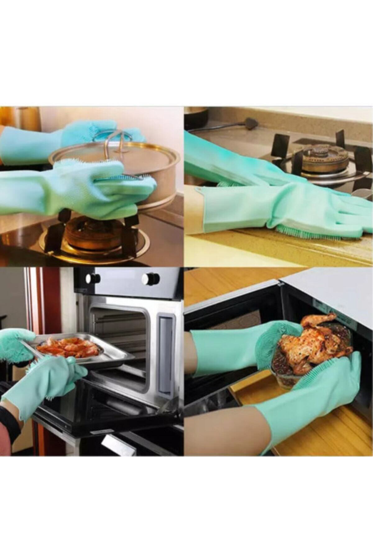 Sihirli Eldiven Çok Amaçlı Isıya Dayanıklı Silikon Bulaşık Banyo