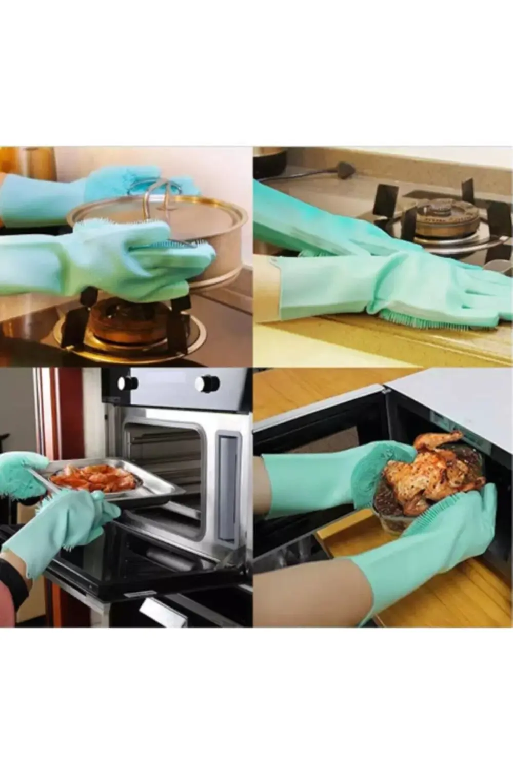 Sihirli Eldiven Çok Amaçlı Isıya Dayanıklı Silikon Bulaşık Banyo