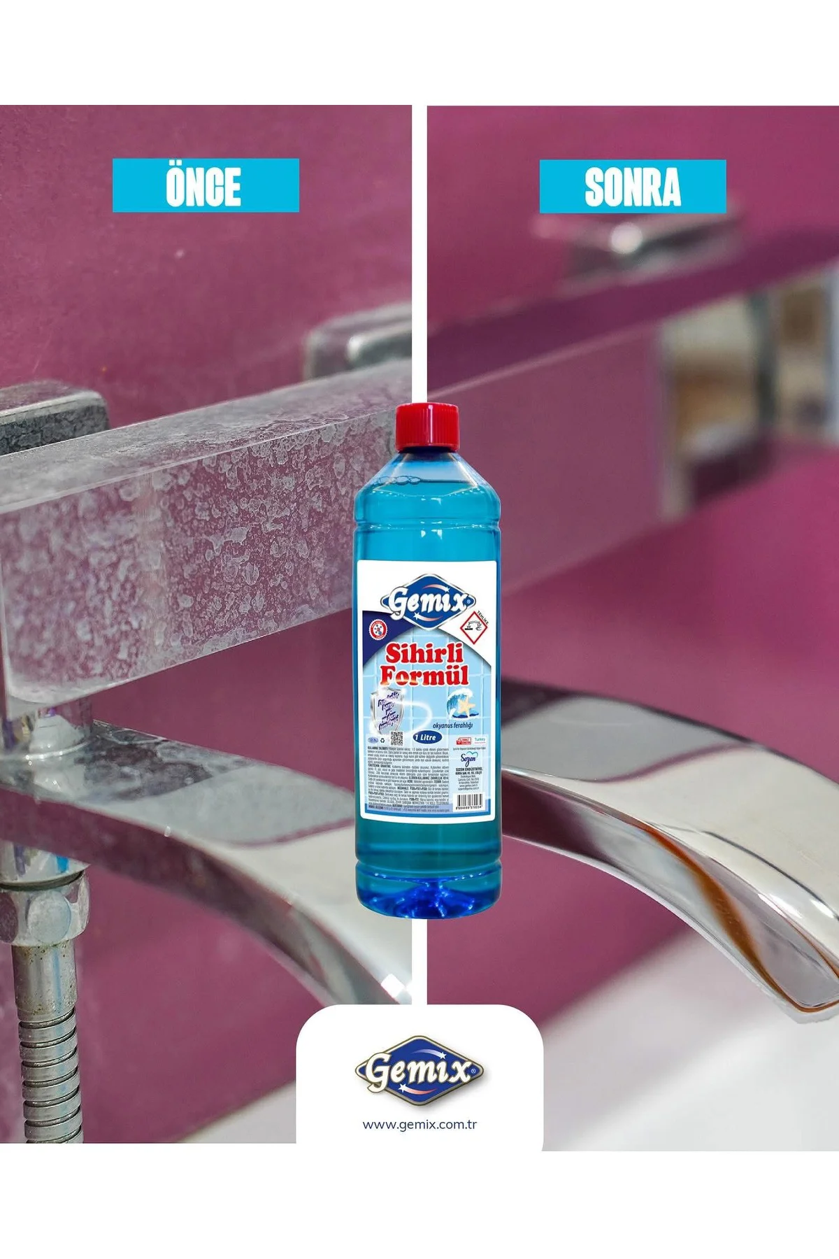 SİHİRLİ FORMÜL 1 Lt. X 2 ADET – Küf, Sararma ve Kireç Karşıtı Güç