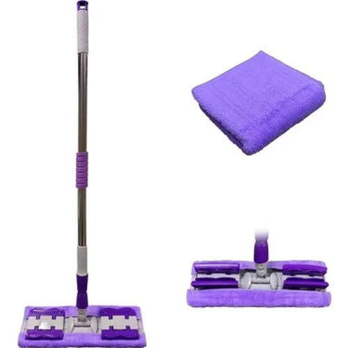 Sihirli Spin Mop Teleskopik Çok Amaçlı Mop +1 Bez Hediyeli - Mor Sihirli Spin Mop Teleskopik Çok Amaçlı Mop +1 Bez Hediyeli - Mor