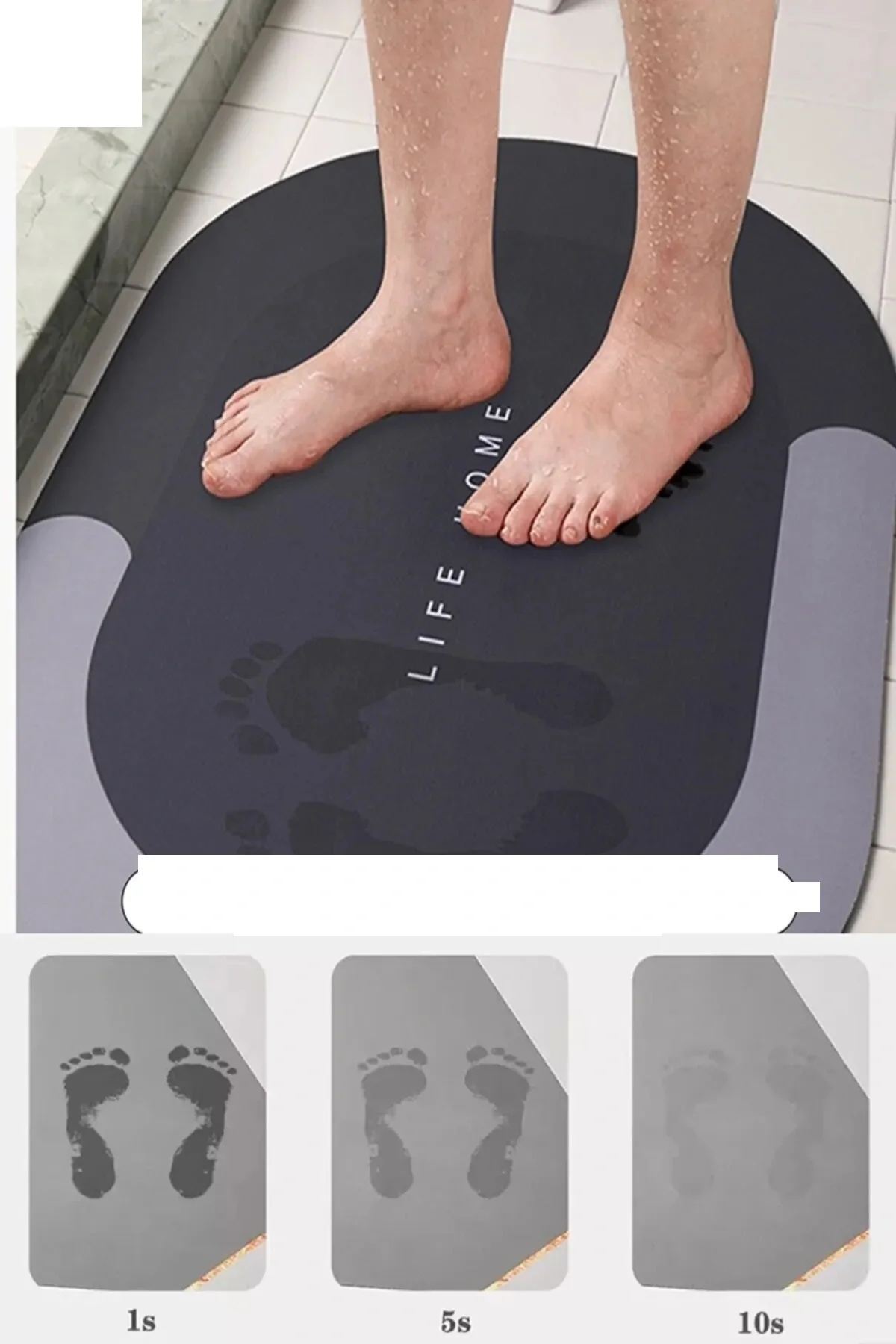 Sihirli Su Emici Kaydırmaz Banyo Paspası Banyo Ayak Matı Sihirli Su Emici Kaydırmaz Banyo Paspası Banyo Ayak Matı