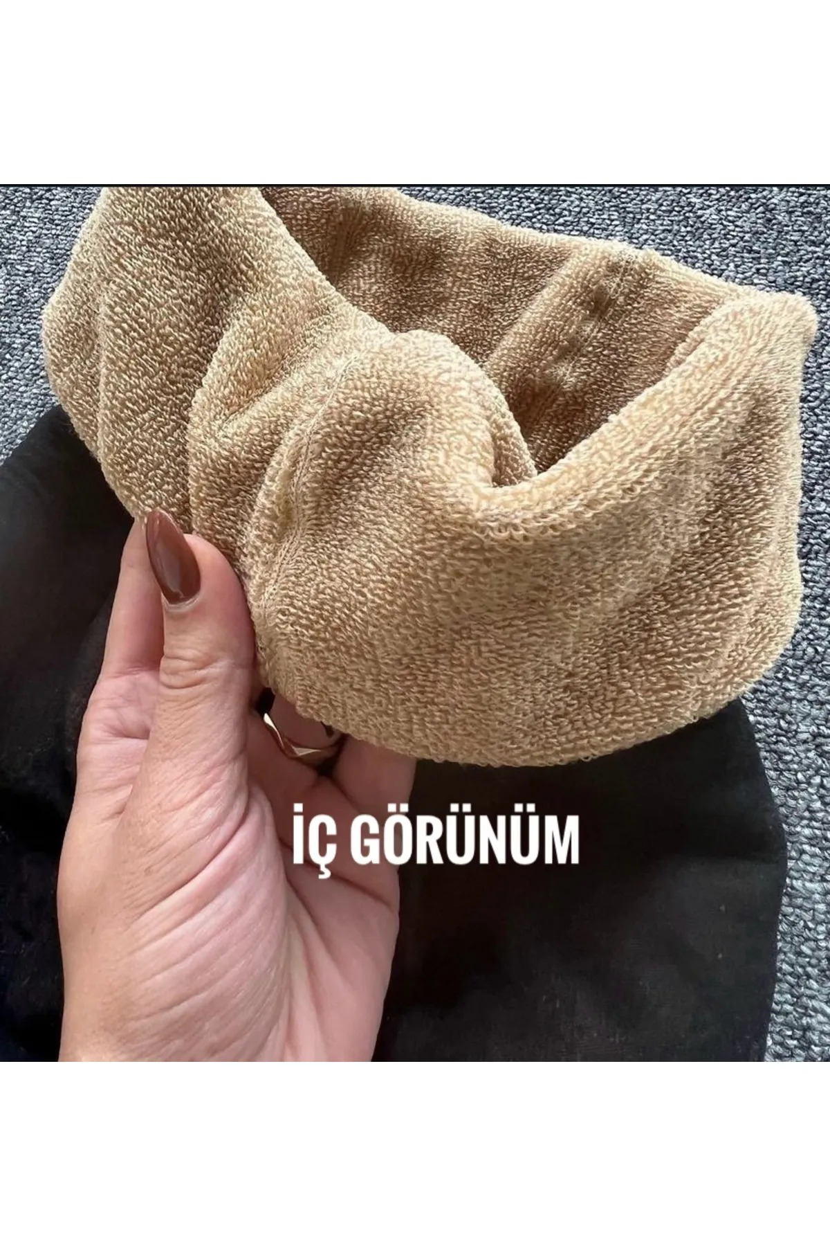 Sihirli Termal Çorap Ten Rengi Görünümlü İçi Havlu İnceltici Term