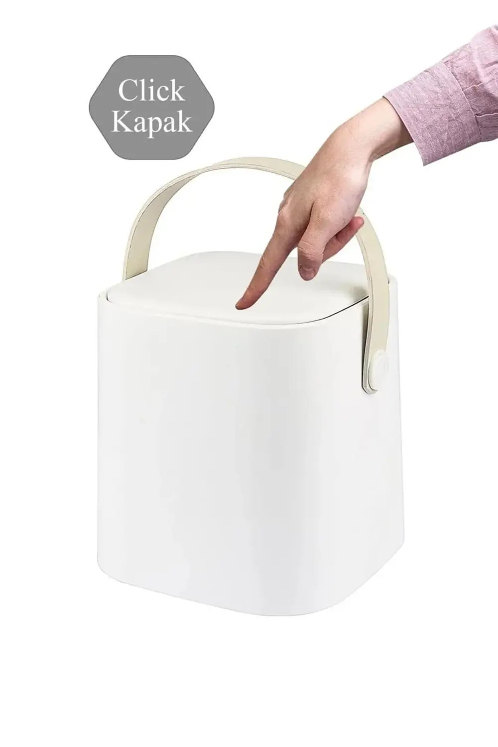 Sihirli Tutma Saplı Iç Kovalı Tezgah Üstü Mutfak Çöp Kovası 4 Lit