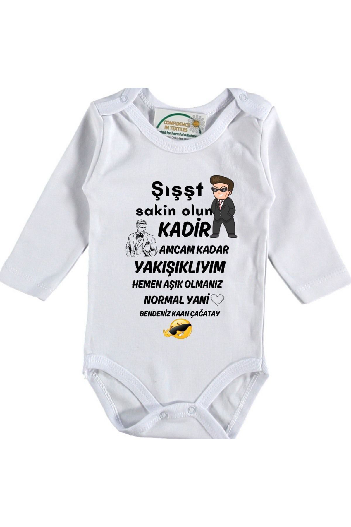 Şiiit Sakin Olun Amcam Dayım Kadar Yakışıklıyım Yazılı Bebek Zıbı
