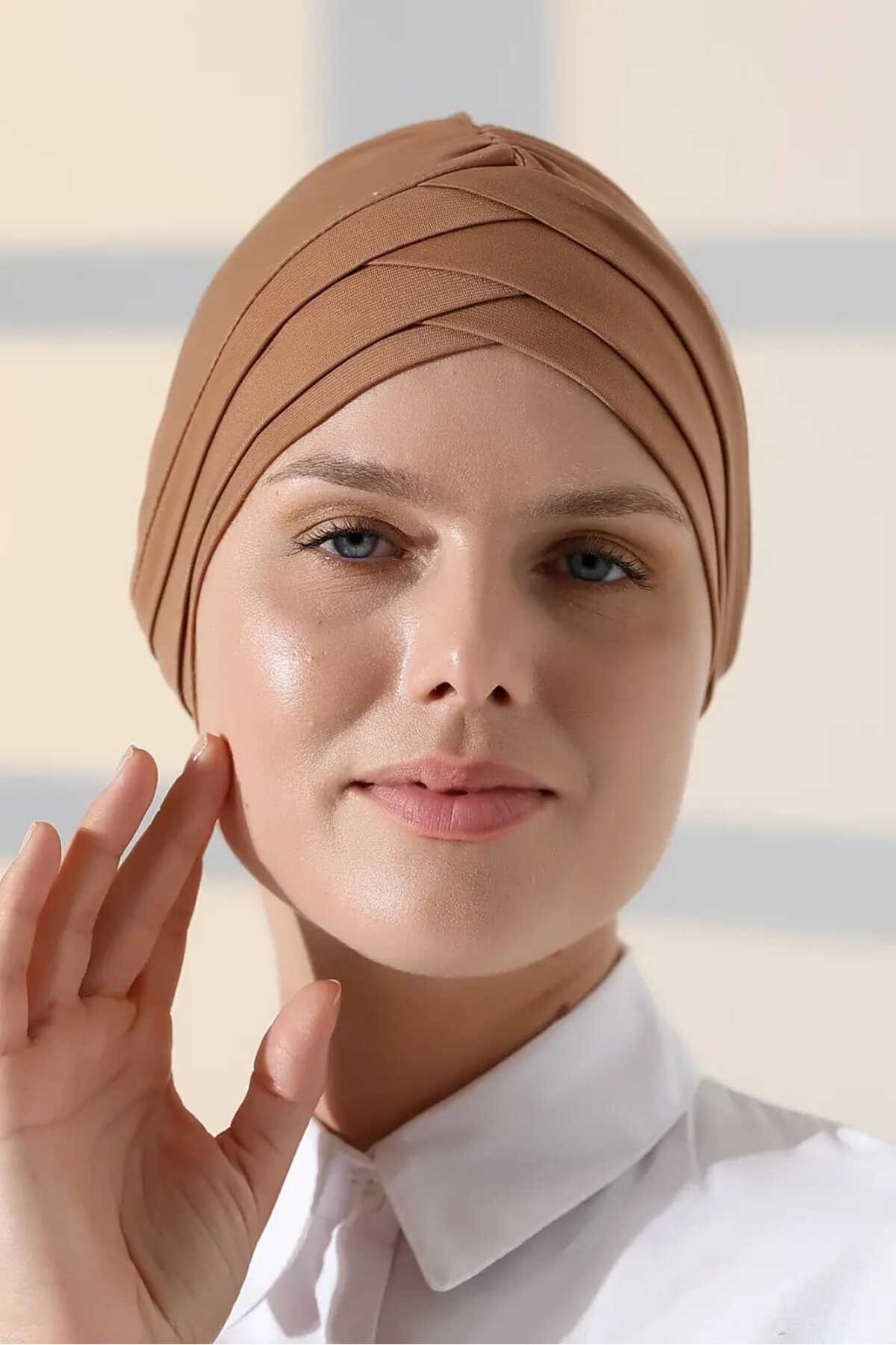 Monalisa Home Şık 3 Bantlı Bone Koyu Krem Renkli