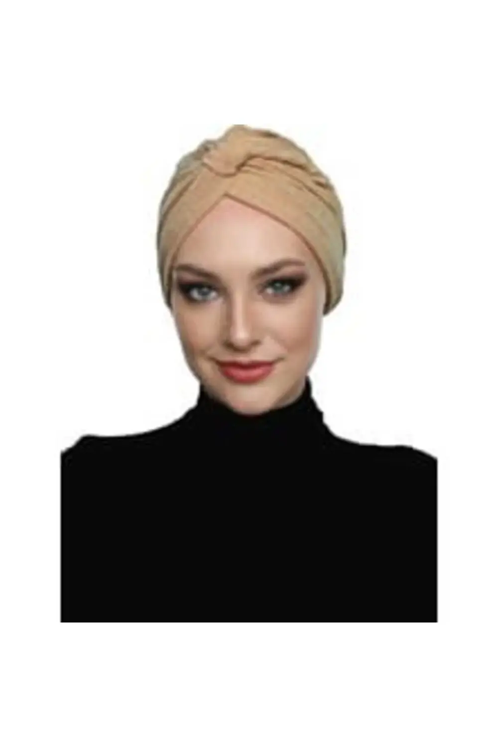 Şık 3 Bantlı Bone Krem Renkli