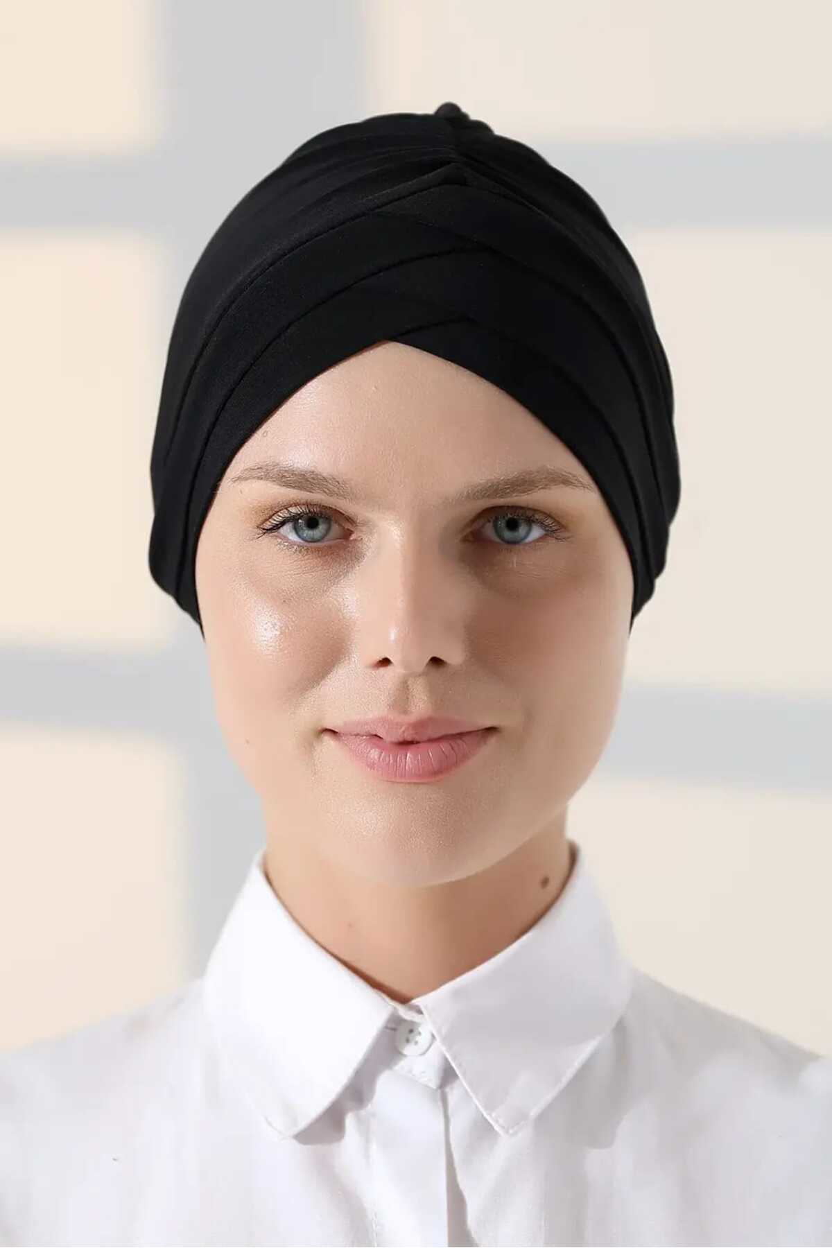 Monalisa Home Şık 3 Bantlı Bone Siyah Renkli