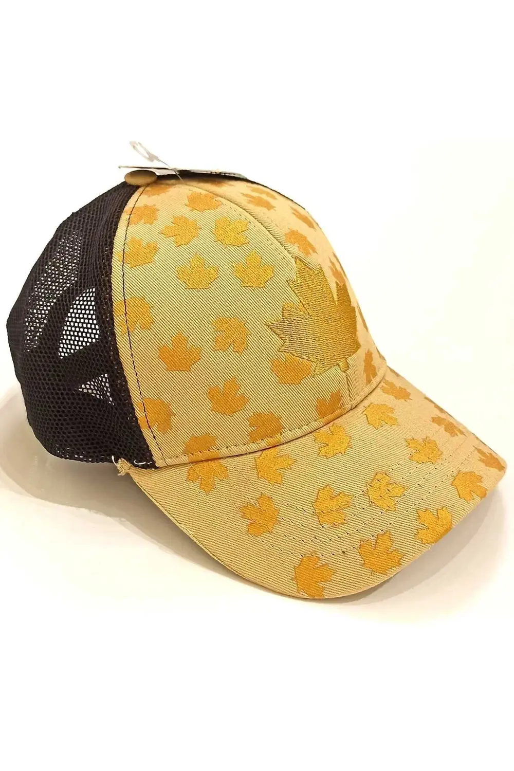 Şık Açık Sarı New York Yazılı Fileli Erkek Şapka