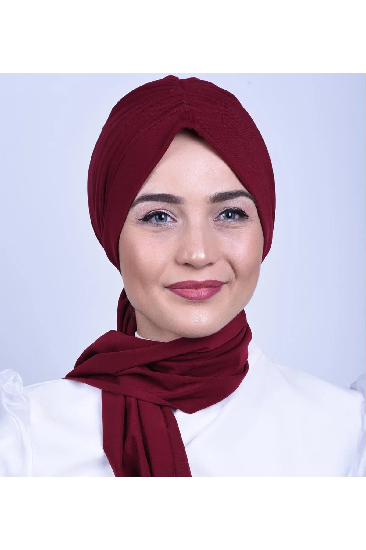 Şık Büzgülü Bordo Renkli Bone