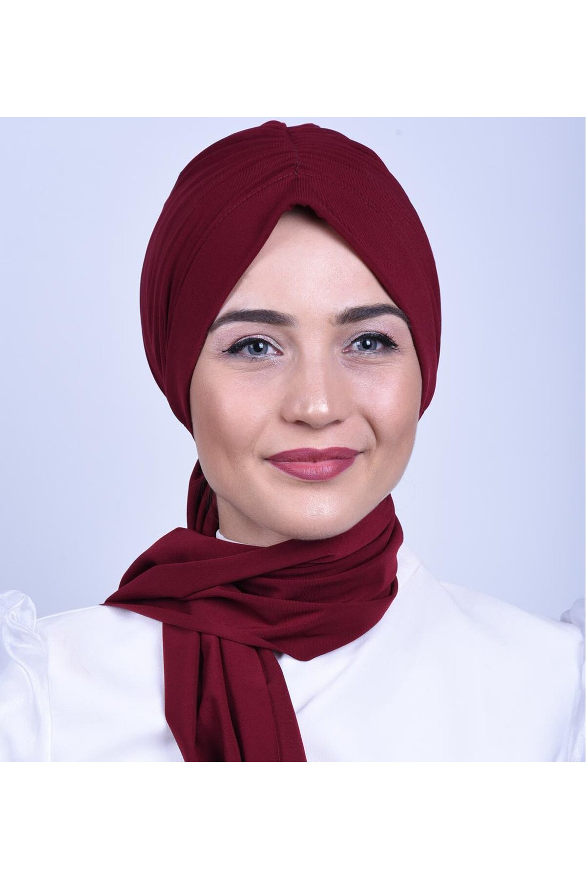 Monalisa Home Şık Büzgülü Bordo Renkli Bone