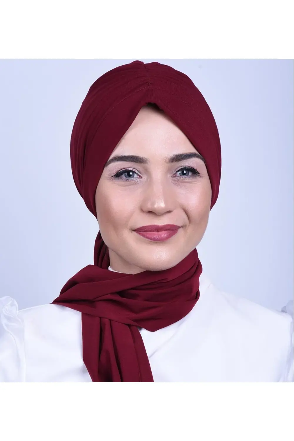 Şık Büzgülü Bordo Renkli Bone