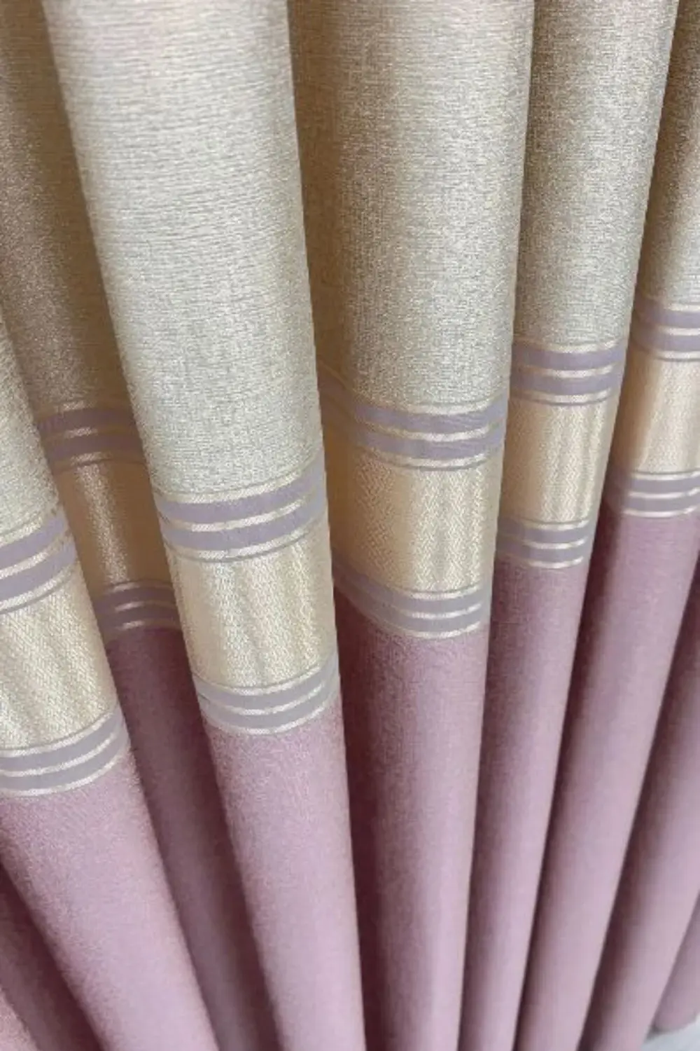 Şık Desenli Pano Fon Bej - Pembe (Tek Kanat+Aksesuar)