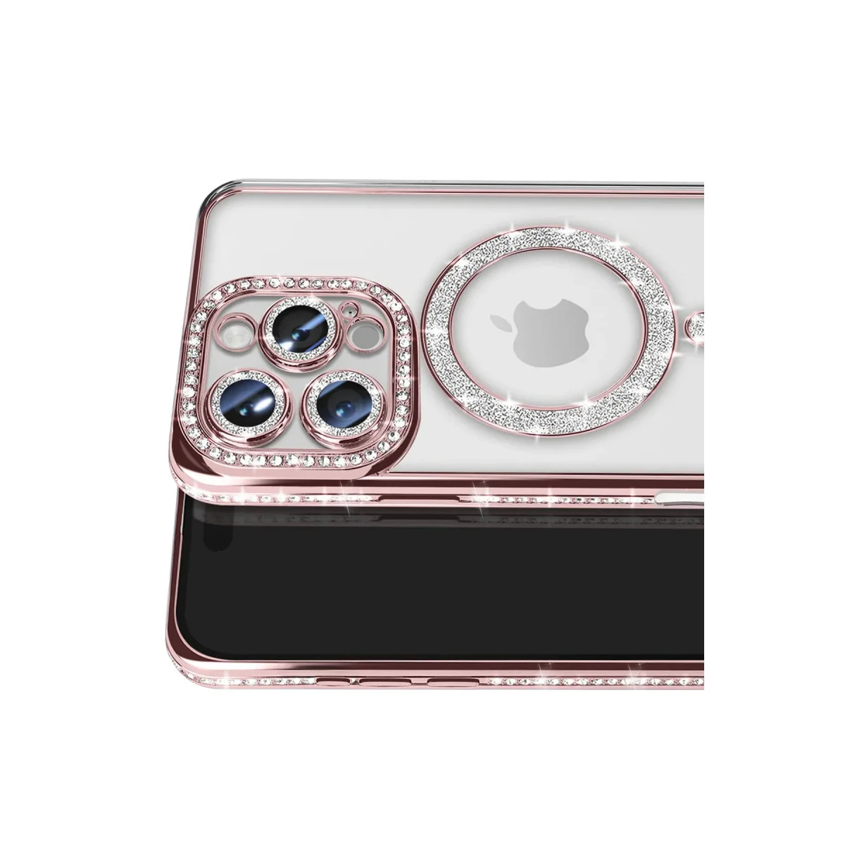 Şık iPhone 16 Pro Max Kılıf - Joke Simli Magneticsafe Pembe