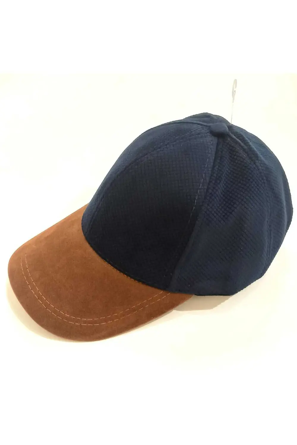 Şık Kahve Ve Lacivert Kadife Erkek Şapka