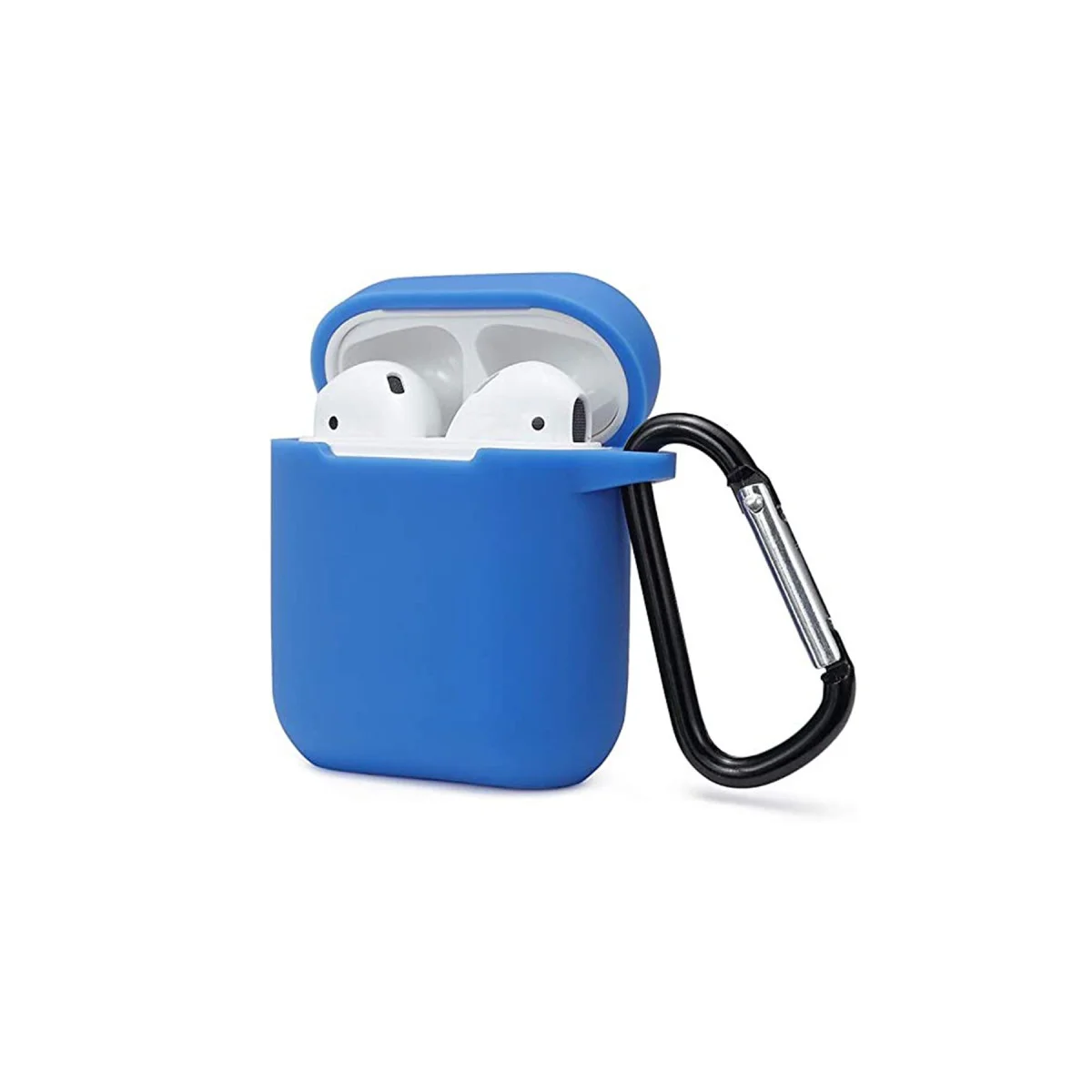 Şık Mavi Sert Silikon Kılıf - Airpods 2 (2.Nesil) Koruma