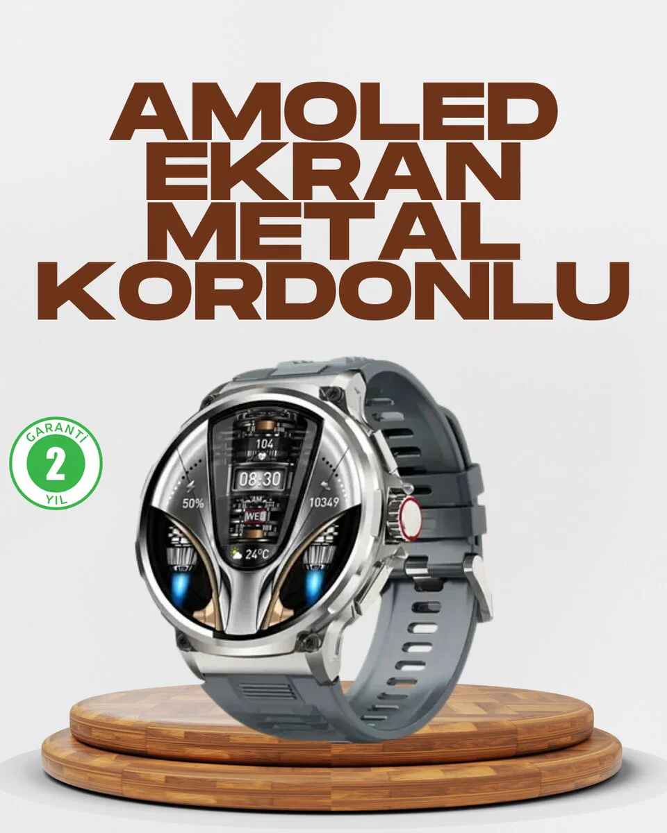 Şık Metal Kasa ve Değiştirilebilir Kordonlu SW80 Akıllı Saat - Uzun Pil Ömrü ve Sağlam Performans