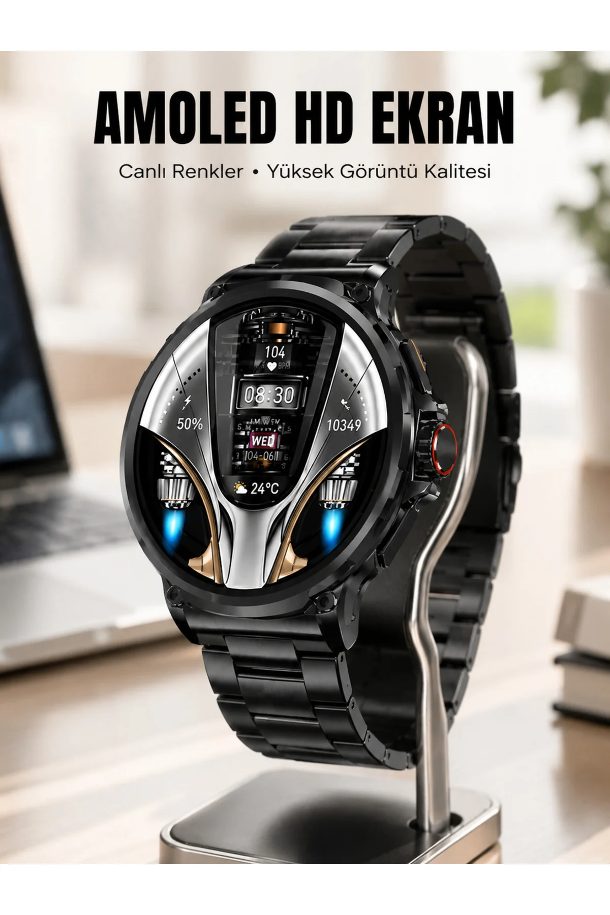 Şık Metal Kasa ve Değiştirilebilir Kordonlarla SW80 Smartwatch Yeni Nesil Şık Metal Kasa ve Değiştirilebilir Kordonlarla SW80 Smartwatch Yeni Nesil